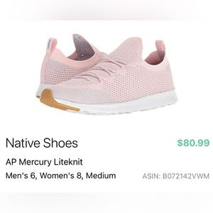 Native Lightknit women’s size 8 shoes